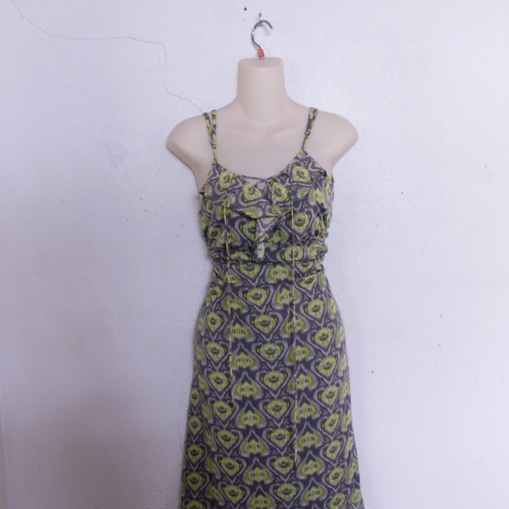 I Heart Ronson green and grey dress